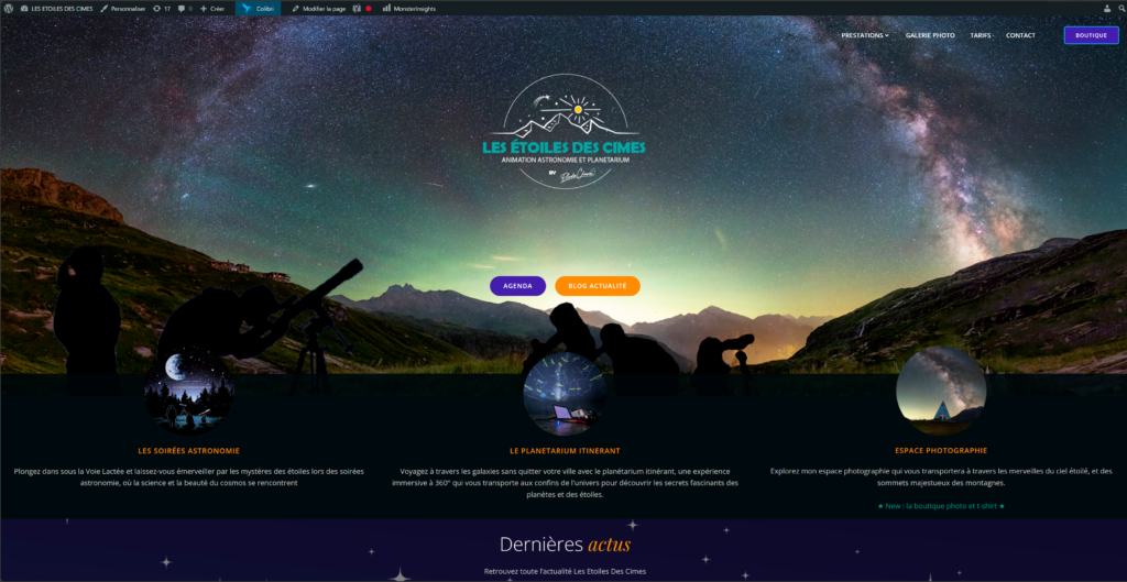 capture nouveau site web